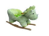 Kids Ride-On Rocking Horse Toy with Lullaby Song,Dinosaur Rocking Toy with Hand Puppets and Safety 37811505