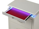 LED Night Stand Made with Wood in Milky White 659436326743