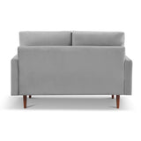 ZUN 57.1” Modern Decor Upholstered Sofa Furniture, Wide Velvet Fabric Loveseat Couch, Solid Wooden Frame B082111404