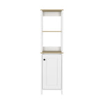 ZUN Arctic Linen Cabinet, With Four Shelves, Single Door Cabinet B128P148858