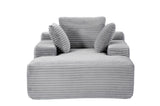 Oversized Chaise Lounge Chair Cozy Cloud Couch, Modern Plush Corduroy Upholstered Sleeper Sofa 96655952