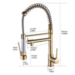ZUN Commercial Kitchen Faucet with Pull Down Sprayer, Single Handle Single Lever Kitchen Sink Faucet W1932P172311