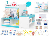 Wooden Kids Doctor Medical Station Playset, 93.9854.6199.06cm 27PCS Medical Tools with ECG Monitor 69181672