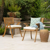 ZUN Outdoor Hermosa KD Wood Dining Chair 54555.00TEA