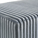 Mavela Wide Wale Corduroy Upholstery Bench, Blue T2574P243223