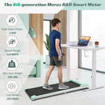 ZUN 2 in 1 Under Desk Electric Treadmill 2.5HP, Remote Control, Display, Walking Jogging Running Machine MS299246AAF