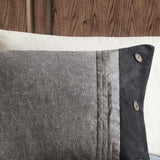 7 Piece Faux Suede Comforter Set Grey King B03596892
