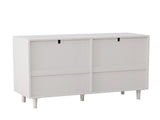 43.31"6-Drawers Rattan Storage Cabinet Rattan Drawer,for Bedroom,Living Room,White W757P234587