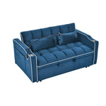 ZUN 55.51 inch versatile foldable sofa bed in 3 lengths, modern sofa sofa sofa velvet pull-out bed, W2353P205655