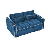 ZUN 55.51 inch versatile foldable sofa bed in 3 lengths, modern sofa sofa sofa velvet pull-out bed, W2353P205655