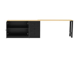 89.7''Wooden Sideboard with Extendable Table,Multifunctional Storage Cabinet with 2 Doors N711P334768O