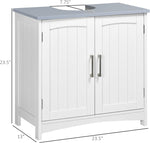 ZUN Pedestal Sink Storage Cabinet, Under Sink Cabinet with Double Doors, White-AS 93384625