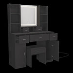 ZUN The Black dressing table with LED mirror is equipped with a hair dryer rack, and the dressing tables W1320P186715