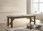 ZUN Raven Wood Fabric Upholstered Dining Bench T2574P164515