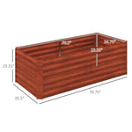 ZUN Garden Bed、Flower shelf,Wood Planter Box-Coffee 24589559