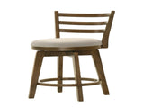 Joplin 20.5" Walnut Ladder Back Counter Height Swivel Chair with Upholstered Seat B061131269