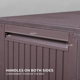 90gal Outdoor Garden Plastic Storage Deck Box Chest Tools Cushions Toys Lockable Seat 68838891