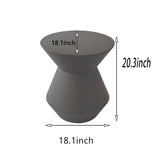 Decorative Garden Conner Table,18.1" H Modern Heavy Duty Patio Sturdy Faux Terrazzo Accent Table W2734P194115