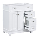 ZUN 30" Bathroom Vanity Cabinet without Sink, Free Standing Vanity with 2 Drawers& Soft Closing Doors, WF321940AAK