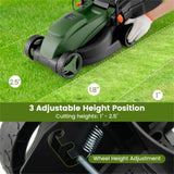 10 ampere 13 inch electric rope lawn mower with dual safety switches -Green 60277604