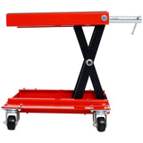 1100lb Motorcycle lift with dolly Jack,Scissor Lift Jack Wide Deck,Front Rear Center Tire Wheel W46540328