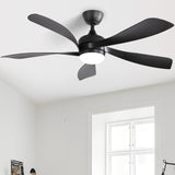 (Same as W882P146310) 52 Inch Modern Ceiling Fan With 3 Color Dimmable 5 ABS Blades Remote Control W882P293454