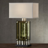 Modern Design Silver Finish 1pc Table Lamp for Nightstand End Table Sofa Table, Water Dancing Light B011P162534