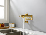 Wall mounted Filler Faucet, Modern Brass Filler Two-Attachment Wall Mount Folding Kitchen 70808368