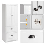 ZUN FCH MDF Spray Paint 2 Doors 2 Pumps Bathroom Cabinet White 39177624