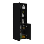 ZUN Konik 67-Inch High Storage Cabinet Kitchen Pantry With Three Doors and Three Exterior Shelves B200P173167