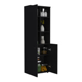 Konik 67-Inch High Storage Cabinet Kitchen Pantry With Three Doors and Three Exterior Shelves B200P173167