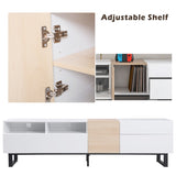 ZUN Modern TV Stand for 80'' TV Double Storage Space, Media Console Table, Entertainment Center 37715757