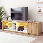 ZUN ModernTV Stand for TVs up to 80'' , Media Console with Multi-Functional Storage, Entertainment WF324787AAK
