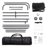 L-Shaped Baseball Net for Batting Cages, Baseball Pitching Net with Wheels - 84''H x 84''W, with W1422P272581