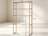 3-Tier Over Toilet Storage Shelf, Solid Pine Wood Bathroom Space-Saving Organizer Rack with 96420315