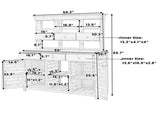 65.7'' H Tall Garden Potting Bench Table with Hutch,Patio Storage 48434097