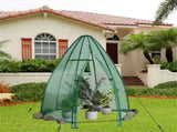 Hexagonal Mini Greenhouse with Zipper Door & Roll-Up Window, PE Cover Outdoor Plant House 10144158