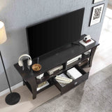 TV Stand Cabinet with curved legs one drawers on metal glides metal square handle modern design B107P302100
