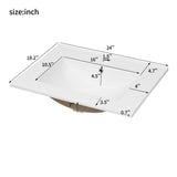 24'' Bathroom Vanity with Ceramic Sink Combo, Modern Freestanding Storae Cabinet with Silver N710P228364F