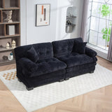 Two-seat Sectional Sofa Modular Deep Seat Sofa Couch Chenille Sofa Sleeper Comfy Upholstered W676P278756