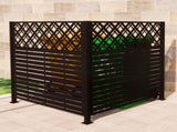 W48'' x H47.3'' x 2 Panels Metal Privacy Screen, Outdoor Privacy Panels, Trash Can Enclosure, Air W1586P455955