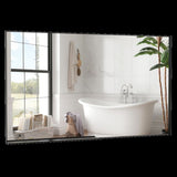 60*36" Oversized Modern Rectangle Mirror with Balck Frame Decorative Large Wall Mirrors for W708140626