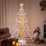 5ft Lighted Christmas Tree - 454 Dazzling LEDs, Star Topper, Wind/Snow/Sunproof, Indoor/Outdoor 46785770