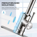 ZUN Kitchen Faucet- 3 Modes Pull Down Sprayer Kitchen Sink Faucet, Brushed Nickel Kitchen Faucet Single 11293022