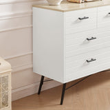 ZUN 7 Drawer Dresser for Bedroom with Deep Drawers, Wood & Chest of Drawers, Modern White Long W1820P152746