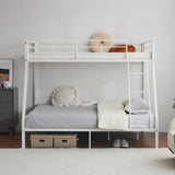 Twin Over Full Metal Bunk Bed for Kids Teens Adults, Heavy Duty Metal Bunk Bed with Ladder & 85584748