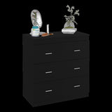 Dresser 33"H, Three Drawer, Superior Top, Metal Handles, White B097132937