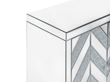 Storage Cabinet with Mirror Trim and M Shape Design Spliced Combination For Living Dining W1445103594