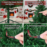 6FT Christmas Tree Large Stars Pre-lit Fiber Optic Artificial Plant Tree Color Changing Lights 96626423