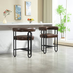 ZUN House Hold Bar Set of 1, Modern Bar Stool with Back, Black Metal Frames, Upholstered Bar W1588P207630